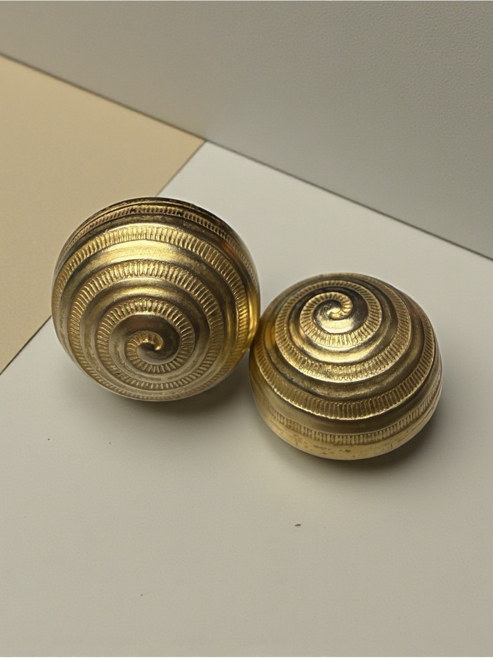 Vintage Norma Jean Gold Spiral Dome Clip-On Earrings